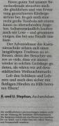 Zeitungsartikel in der MZ